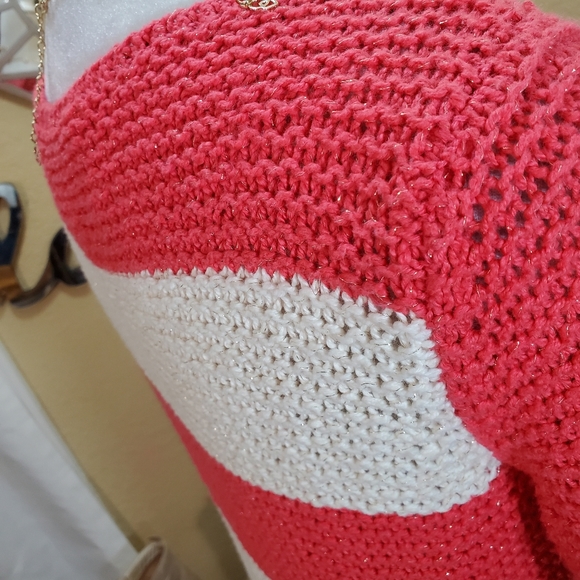 Chico's Wide Striped Sweater sz 0 - Picture 5 of 11